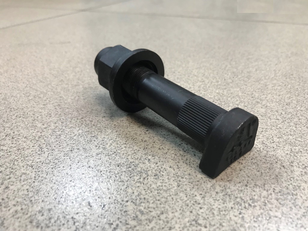 Болт колесный задний SHAANXI F3000 L=120 М22 (с НАСЕЧКОЙ)