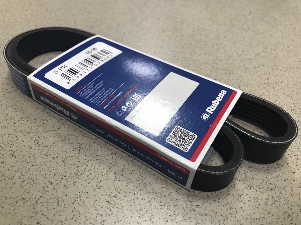 Ремень 1016-6РК ЯМЗ-534,536 ЕВРО-4 генератора RUBENA