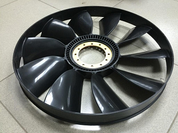 Крыльчатка вентилятора HOWO,SHAANXI 10 лопастей D=590 в круге