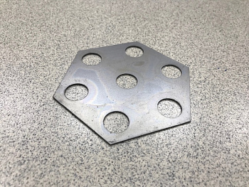 Шайба балансира стопорная HOWO, SHAANXI (6-угольная, 7 отверстий)