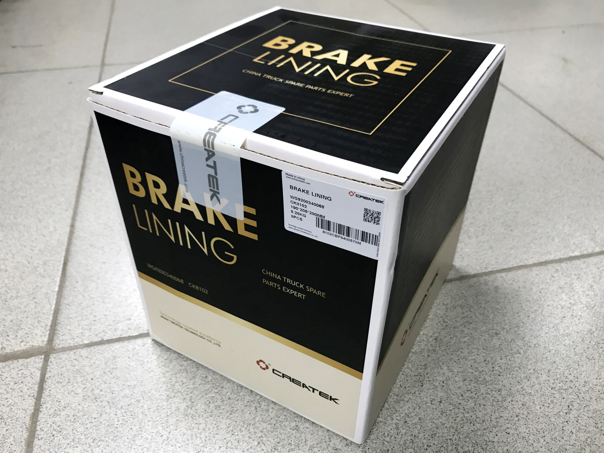 Накладка тормозная HOWO, SHAANXI F2000 задняя CREATEK