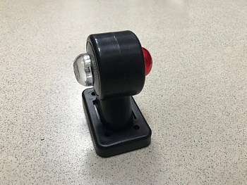 Фонарь габаритный красно-белый 24В (прямой) средний LED2