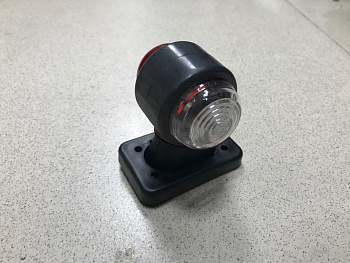 Фонарь габаритный красно-белый 24В (прямой) средний