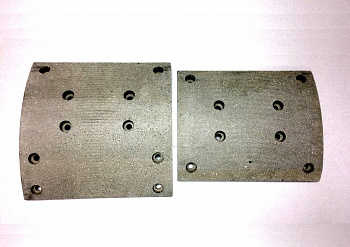 Накладка тормозная SHAANXI F3000 задняя К-Т на 1- ну колодку (2 шт) QINYAN